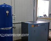 Винтовой компрессор "COMARO" XB 11-08 и вертикальный ресивер "Remeza" РВ 500.11.00