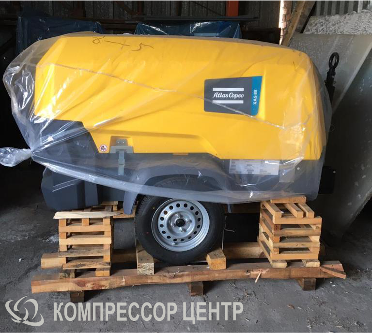 Проект - Винтовой компрессор ATLAS COPCO XAS 88 Kd (на шасси) (К)